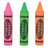 Lot Of 36 Assorted Color Crayon Shaped Erasers