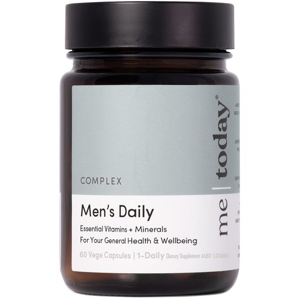 me today - Men's Daily Multivitamin and Mineral Supplement, 60 Capsules, 2 Months Supply, 26 Vitamins, Including D, C, A, B, Biotin and Zinc, Vegetarian