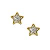 Studex Sensitive 6mm Star with Clear Glitter Centre Gold Plated Stud Earrings