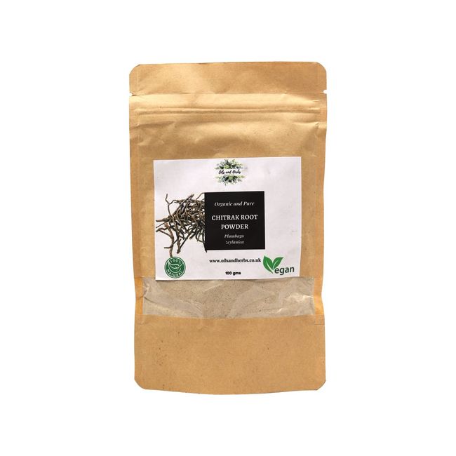 Clean Organic Chitrak Root Powder - Ceylon Leadwort -100% Pure and Natural (100)