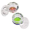 2 Pcs Nail Dappen Dish Brush Cleaning Glass Container Gel Nail Brush Cleaning Cup for Powder Liquid Nail Art with Lid (Clear)