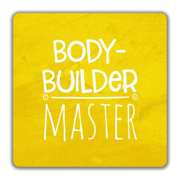Shopagift Bodybuilder Master 2 Pack Coasters - 9cm x 9cm