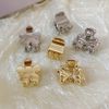 4EVER 6 PCS Mini Hair Claw Clips Great for Design Kids and Adult Hairstyles Decor Buns, Strong Grip Multifunction Clamp Clips,No-Slip Jaw Clips,Shiny Popular High Ponytail Hair Clip,Alloy Material
