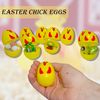 80PCs Easter Chick Fillable Eggs Bulk 6cm - Easter Surprise Eggs, Fillable Plastic Easter Chicken Eggs for Easter Basket Stuffers, Easter Egg Hunt, Easter Party Supplies