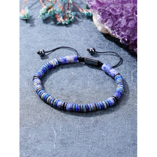 JSDDE Healing Crystals Bracelet Adjustable Lapis Lazuli Crystal Stone Bracelets for Men and Women