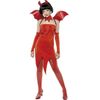 Halloween red She-devil costume for women
