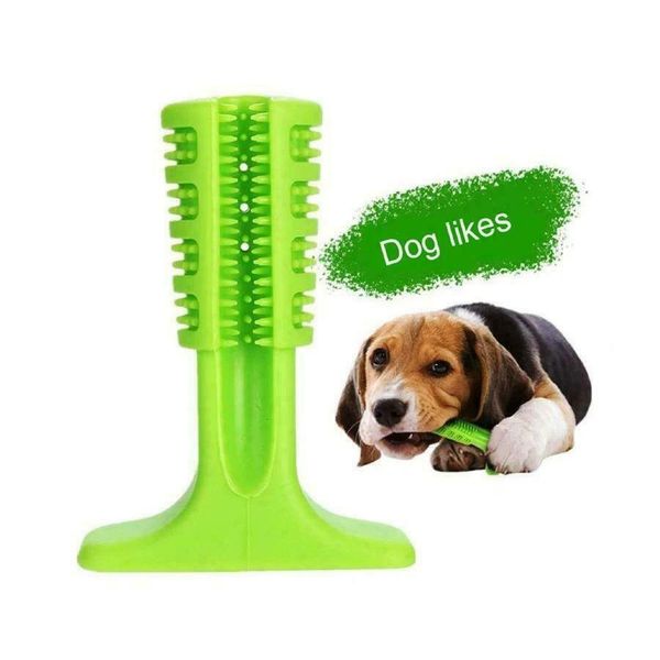 Dog Toothbrush, Green color,  Dog toy, All natural dental chew NEW