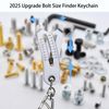Portable Precision Thread Size Checker Keychain, Thread Size Verification Tool, Quick Measurement Tool