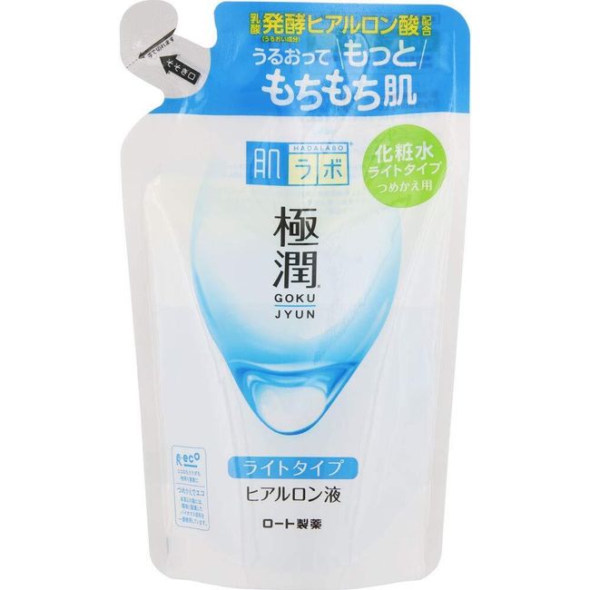 Hada Labo Rohto Gokujun Hyaluronic Lotion Light type, 170ml/5.7 fl. oz, Refill