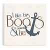 I Like Big Boats and I Cannot Lie Quote (Absorbent Ceramic Coaster, Single, Cork Back, Kitchen Table Decor)