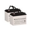Hoveround MPV1 Wheelchair Battery Replacement Set by SigmasTek - 2 x 12 Volt 35AH