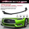 Carbon Black&White Double Layer Front Bumper Lip Winglet Spoiler For Volkswagen