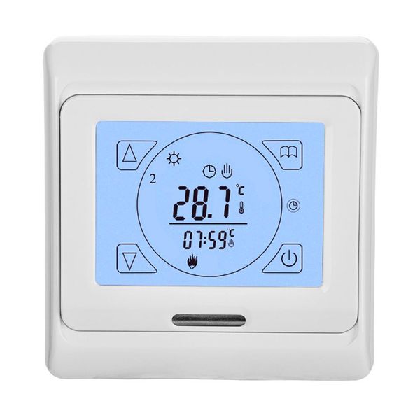 Touch Screen Digital Programmable Electric Underfloor Heating Thermostat with Air and Floor Sensor
