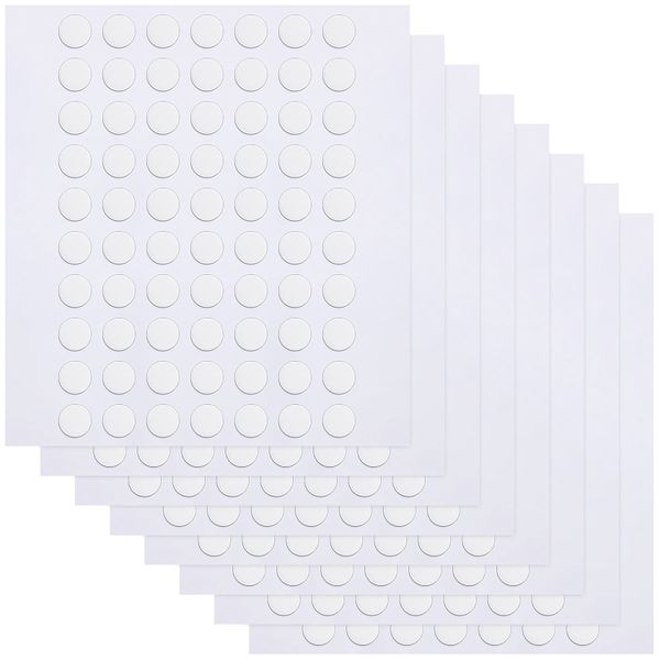 JANYUN 560 Pcs Double Sided Sticky Removable Dots Stickers Round Putty Clear Sticky Tack No Trace Super Sticky Putty Waterproof Small Stickers for Festival Decoration (6mm, 560)