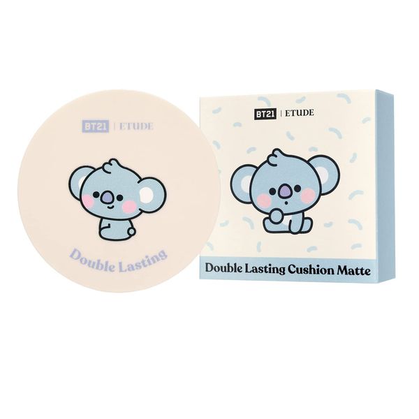 ETUDE [Etude Official] BT21 Double Lasting Cushion Mat Neutral Vanilla 1 / Cushion Foundation / Foundation / Matte Finish