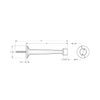 Deltana BDS425U26D Solid Brass 4-Inch Baseboard Door Bumper