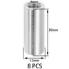8 PCS Cylindrical Coupling Nuts, 304 Stainless Steel Round Connector Nuts (M8*30mm)