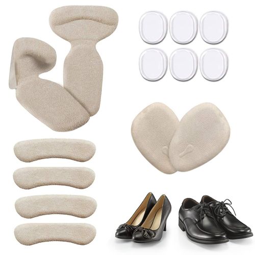 Anti-chafing heel pad, T-type, insole, gel heel, size adjustment, anti-slip, cushion, anti-paka, heel pad, heel, protection, high heels, pumps, leather shoes, shoe slipping, men's and women's 7 pair