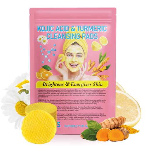 Generic 40pcs Turmeric Cleansing Pads - Turmeric Face Pads for Dark Spots - Turmeric Pads Infused Foaming Exfoliating Pads - Remove Excess Keratin - Vitamin C - Gentle & Non-Irritating for Face Body