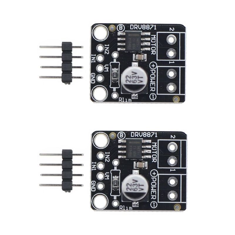 2 stuks DRV8871 drivermodule 1,5A 2-kanaals H-brug DC-aandrijfmotor drivermodule board Compatibel met 3D-printer Arduino 3,6A-PWM-besturingsmodule, geïntegreerde beveiligingsfunctie
