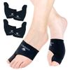 VITORIA Silicone Bunion Supporter, Toe Pad, Recommended by Physical Therapists, Set of 4, Black M, Foot Circumference: 8.3 - 9.1 inches (210 - 230 mm)