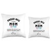 Proud new twins mom funny saying ordered one and got two Throw Pillow