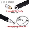 Meko Stylus Touch Pens x 2 + 6 Replacement Nibs for iPhone iPad Android Tablet