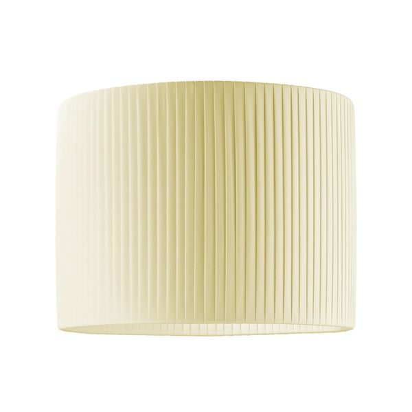 Modern Chic Designer Double Lined Pleated Cream Cotton Fabric 10" Drum Lampshade | 60w Maximum | 18cm x 25cm by Happy Homewares