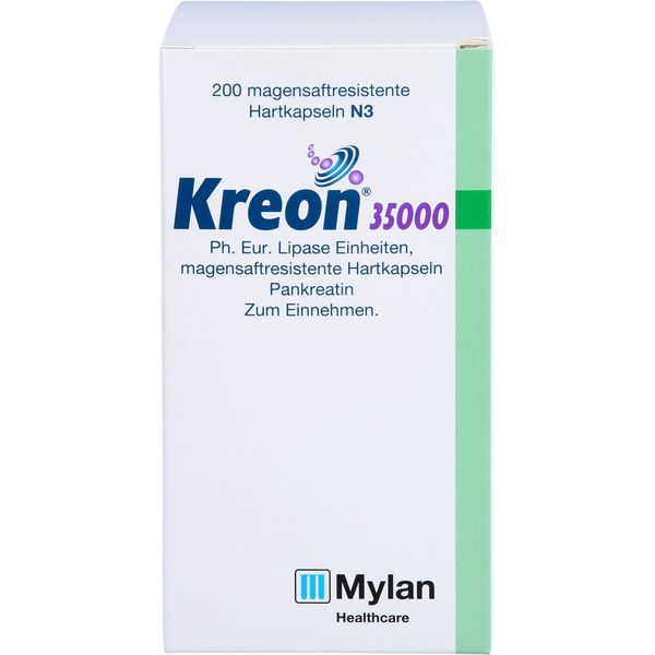 Kreon 35 000 Ph.Eur. Lipase Einheiten, magensaftresistente Hartkapseln, 200 St. Kapseln