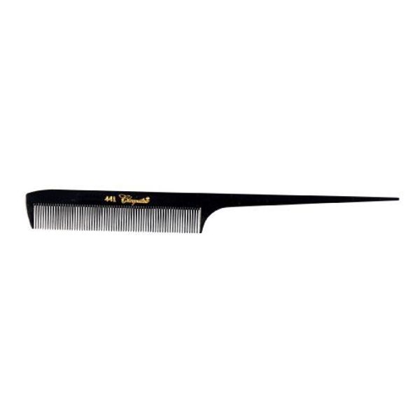 Cleopatra 8-1/2" Extra Fine Tooth Rattail Comb #441 Black