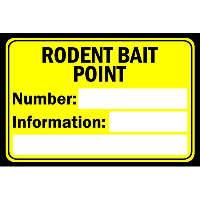 Rodent bait point, custom number and informations white box - 1mm ...