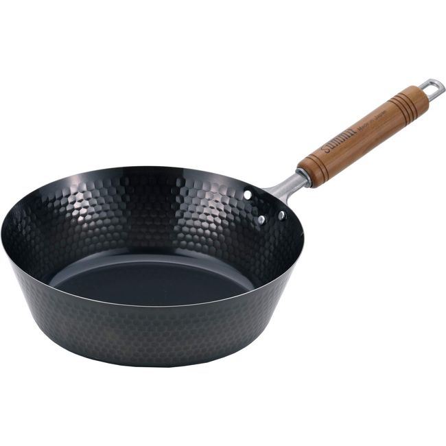 Summit Industry Iron Pot Stream, Deep Hammered Frying Pan, 10.2 inches (26 cm)