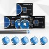 RHINO TIME Crystal Pool Billiard Cue Tip - 14mm/ Blue/Hardness: TIME 2 Soft/Pack 1