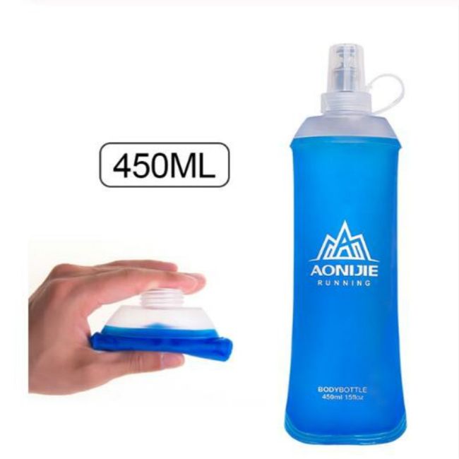 600ml Folding Silicone Water Bottle Large Capacity Lightweight