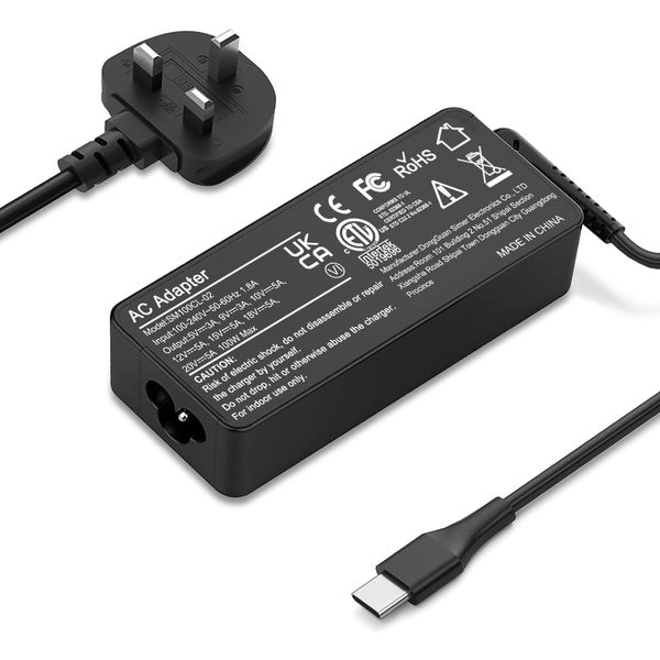 100W USB C Fast Laptop Charger for Mac Book pro & Mac Book Air,Huawei Notebook,Dell, HP,Asus,and All Charge USB-C 96W 87W 65W 61W Device