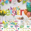 Sundonix Easter Table Cloth Cover Plastic - 137x274CM Paper Tablecloth Decorations Wipe Clean Large 2 PCS (Easter-A)