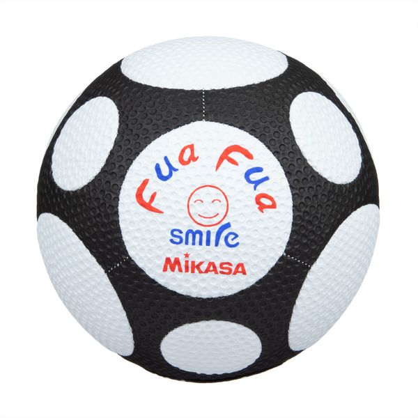 MIKASA FFF4-WBK Junior Soccer Ball No. 4 Fuho Smile Soccer (For Elementary School Students) White/Black Sewing Ball