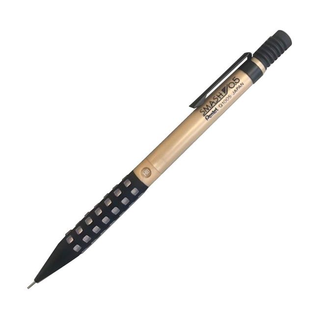 Kidera Shoji Pentel Mechanical Pencil Smash 0.5mm Gold Black [Clear Grip] Limited Color Q1005-ATXKS