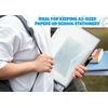 40Pcs X A5 Plastic Wallets with Popper Plastic Folders Document Files Stud Button Popper Wallet Envelope Folders Pockets Polypropylene Document Folder for Individuals School Office (White)
