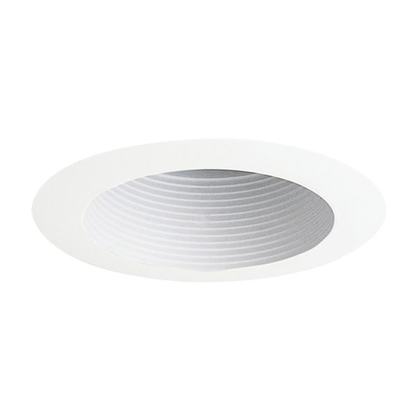 Juno Lighting 444W-WH Halogen Adjustable Recessed Baffle with White Trim, 50 watts, 4 Inch, White