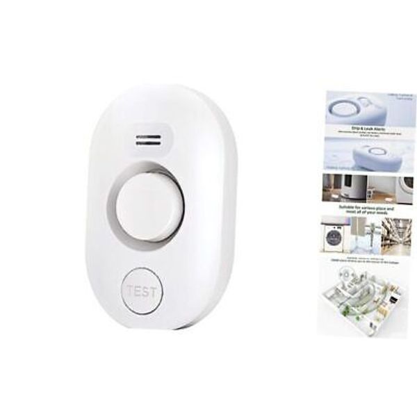 Water Leak Detector Sensor Alarm: Home Water Flooding Monitor White 1 Sensor