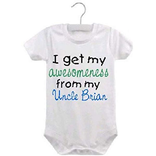 personalized awesome uncle baby one piece infant uncle bodysuit