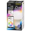 OHM LDA8-G/RGB/I 1 LED Bluetooth Compatible, E26 60 Shapes, Wide Light Distribution, Toning/Hue Adjustment,