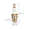sourcing map BM6A Spark Plug 3 Electrode for M7 / L7T / CJ8 / 1560 Spark Plugs Replacement