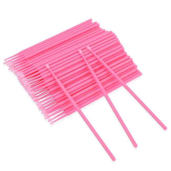 100 Pcs Micro Applicator Brushes Disposable Eyelash Extensions Micro Brushes Mascara Wands Brushes Microfibre Lash Wands Micro Eyelash Brushes Micro Makeup Brushes