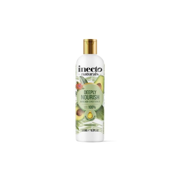 Inecto Natural Avocado Nourishing Conditioner 500ml, Organic Avocado Oil, for Softer, Smoother & Nourished Hair