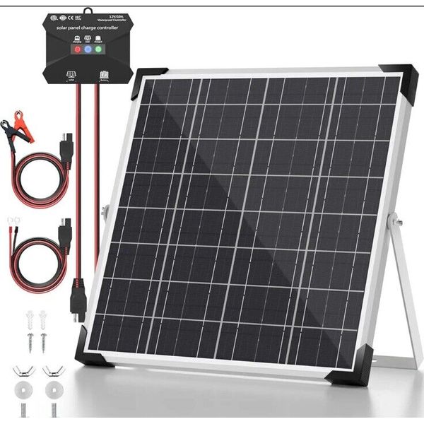 Voltset 20W 12V Solar Panel Kit, Monocrystalline Solar Battery Trickle Charger +