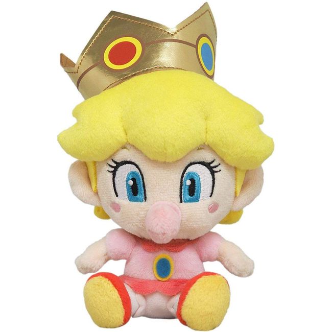 LB Super Mario All Star Collection 1249 Baby Peach Plush, 6", Yellow