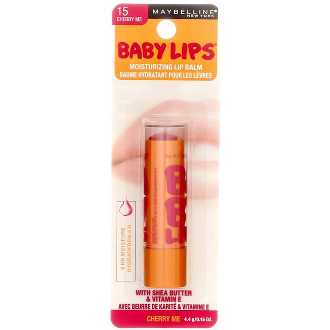 2 Pack Maybelline Baby Lips Moisturizing Lip Balm, Cherry Me