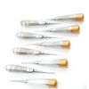 NEW GERMAN 9 PCS STRAIGHT DENTAL SURGERY EXTRACTION LUXATING ELEVATOR (GOLD)